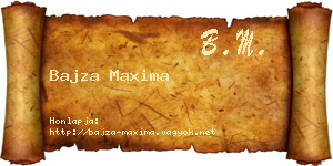 Bajza Maxima névjegykártya